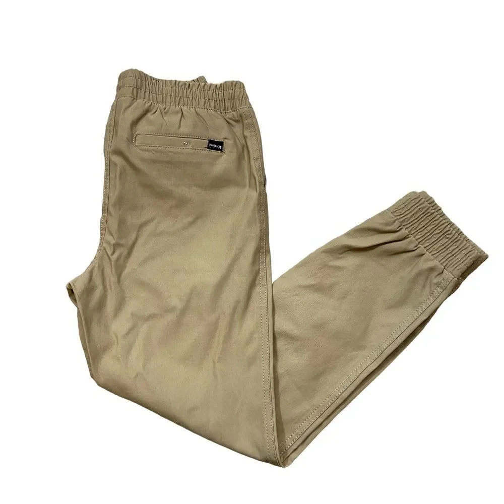 Brand new with Tags Boys Hurley H2O-Dri‎ twill joggers Size 7/8 Khaki